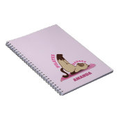Pilates Badass Workout Kitty Cat Notitieboek (Rechterzijde)