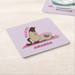 Pilates Badass Workout Kitty Cat Onderzetter