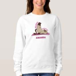 Pilates Badass Workout Kitty Cat Sweatshirt
