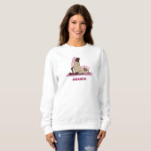 Pilates Badass Workout Kitty Cat Sweatshirt (Voorkant volledig)