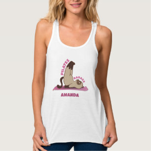 Pilates Badass Workout Kitty Cat Tanktop
