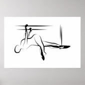 Pilates Big Twist Pose - Cadillac Poster (Voorkant)