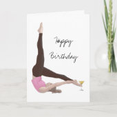 Pilates Birthday card cocktail Feestdagen Kaart (Voorkant)