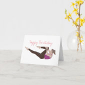Pilates Birthday Card Kaart (Gele Bloem)