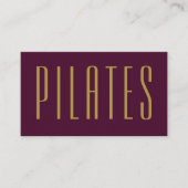 Pilates Bourgondië en goud minimalistisch Visitekaartje (Voorkant)