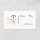 Pilates brief aan de pose | Monogram brief van Pil Visitekaartje (Achterkant)