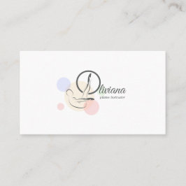 Pilates brief aan de pose | Monogram brief van Pil Visitekaartje