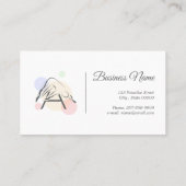 Pilates brief een pose | Monogram letter A Pilates Visitekaartje (Achterkant)