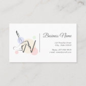 Pilates brief W pose | Monogram letter W Pilates Visitekaartje (Achterkant)