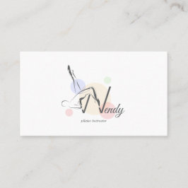 Pilates brief W pose | Monogram letter W Pilates Visitekaartje