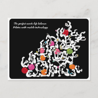 Pilates + briefkaart handheld technologie, zwart