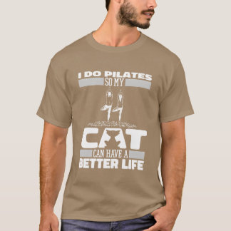 Pilates Cat grappig T-shirt
