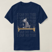 Pilates cat Reformer Pilates Ik kan dit motiveren T-shirt (Design voorkant)