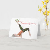 Pilates Christmas Kaart Fiets (Gele Bloem)