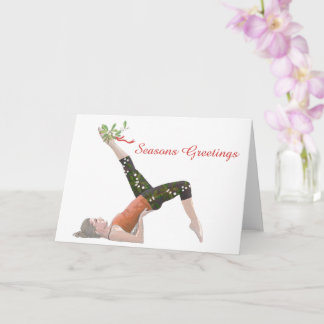 Pilates Christmas Kaart Fiets
