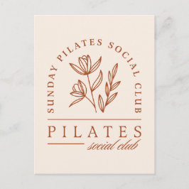 Pilates club zondag boho esthetisch briefkaart