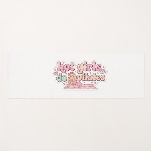 Pilates Coquette Fitness Aesthetic Workout Mat (Voorkant (horizontaal))