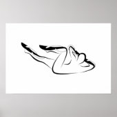Pilates Cross Pose - Mat Poster (Voorkant)