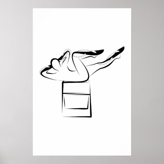 Pilates Cross Pose - Wunda Stoel Poster (Voorkant)