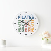 Pilates Cute Colorful Grote Klok (Huis)
