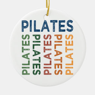 Pilates Cute Colorful Keramisch Ornament