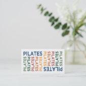Pilates Cute Colorful Visitekaartje (Staand voorkant)