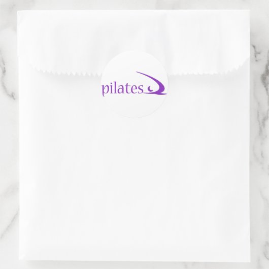 Pilates Design! Ronde Sticker (Tas)