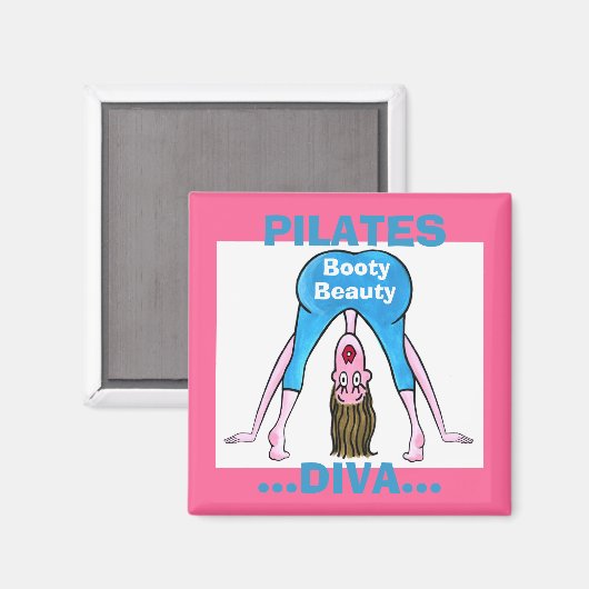 PILATES DIVA-Booty Beauty Magneet (Voorkant / Achterkant)