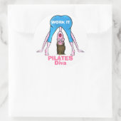 PILATES Diva Ronde Sticker (Tas)