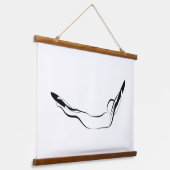 Pilates dubbele been stretch pose - Mat Hangend Wandkleed (Gebogen)