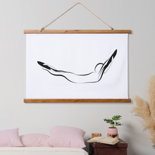 Pilates dubbele been stretch pose - Mat Hangend Wandkleed (Slaapkamer)