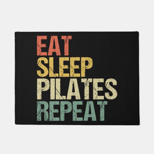 Pilates Eat Sleep Herhaal  Deurmat (Voorkant)