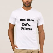 *~* Pilates - Echte Mannen doen Witte Pilates T-shirt (Voorkant)
