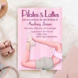 Pilates en Latte Uitnodiging