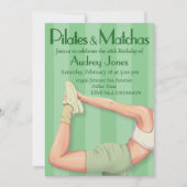 Pilates en Matchas uitnodiging (Voorkant)
