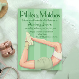 Pilates en Matchas uitnodiging