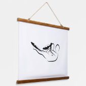 Pilates enkelbeen stretch - mat hangend wandkleed (Gebogen)