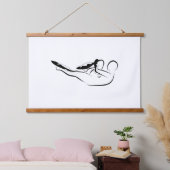 Pilates enkelbeen stretch - mat hangend wandkleed (Slaapkamer)