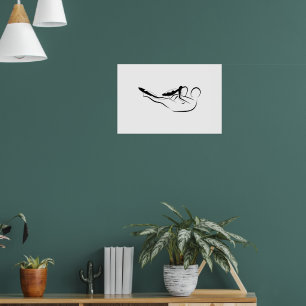 Pilates enkelbeen stretch - mat poster