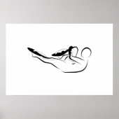 Pilates enkelbeen stretch - mat poster (Voorkant)