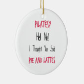 Pilates Funny Quote, Black and Pink Keramisch Ornament (Rechts)