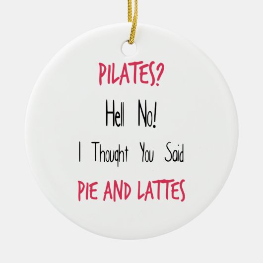 Pilates Funny Quote, Black and Pink Keramisch Ornament (Voorkant)