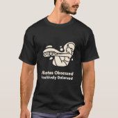 Pilates geobsedeerd positief gebalanceerd t-shirt (Voorkant)