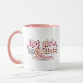 Pilates Girl Gift Pink Girly Fitness Mug Mok