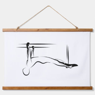 Pilates hangende pull up pose - Cadillac Hangend Wandkleed