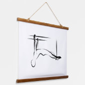 Pilates hangende pull up pose - Cadillac Hangend Wandkleed (Gebogen)