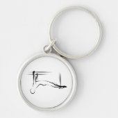 Pilates Hanging Pull Up Pose - Cadillac Sleutelhanger (Voorkant)