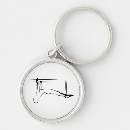 Pilates Hanging Pull Up Pose - Cadillac Sleutelhanger (Voorkant)
