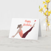 Pilates Happy Birthday Card Kaart (Gele Bloem)