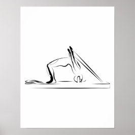 Pilates - headstand op het hervormde poster